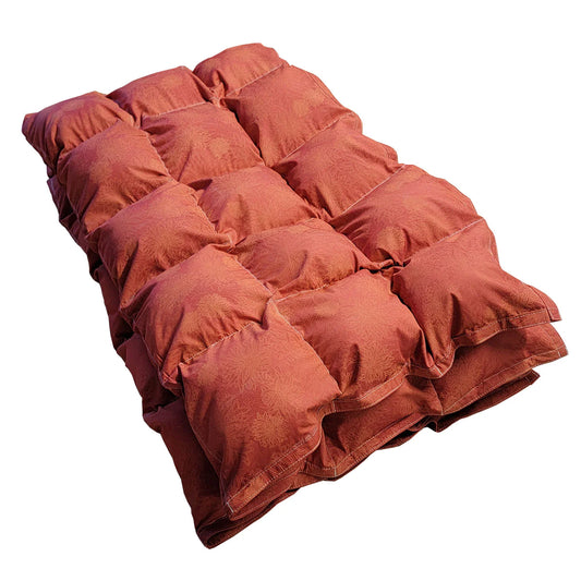 Clearance Weighted Blanket - Medium 12 lb Floral Terracotta (for 100 lb user)