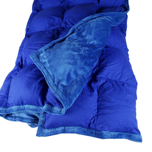 Clearance Weighted Blanket - Medium 8 lb Blue w/ Blue Cuddle (for 60 lb user)