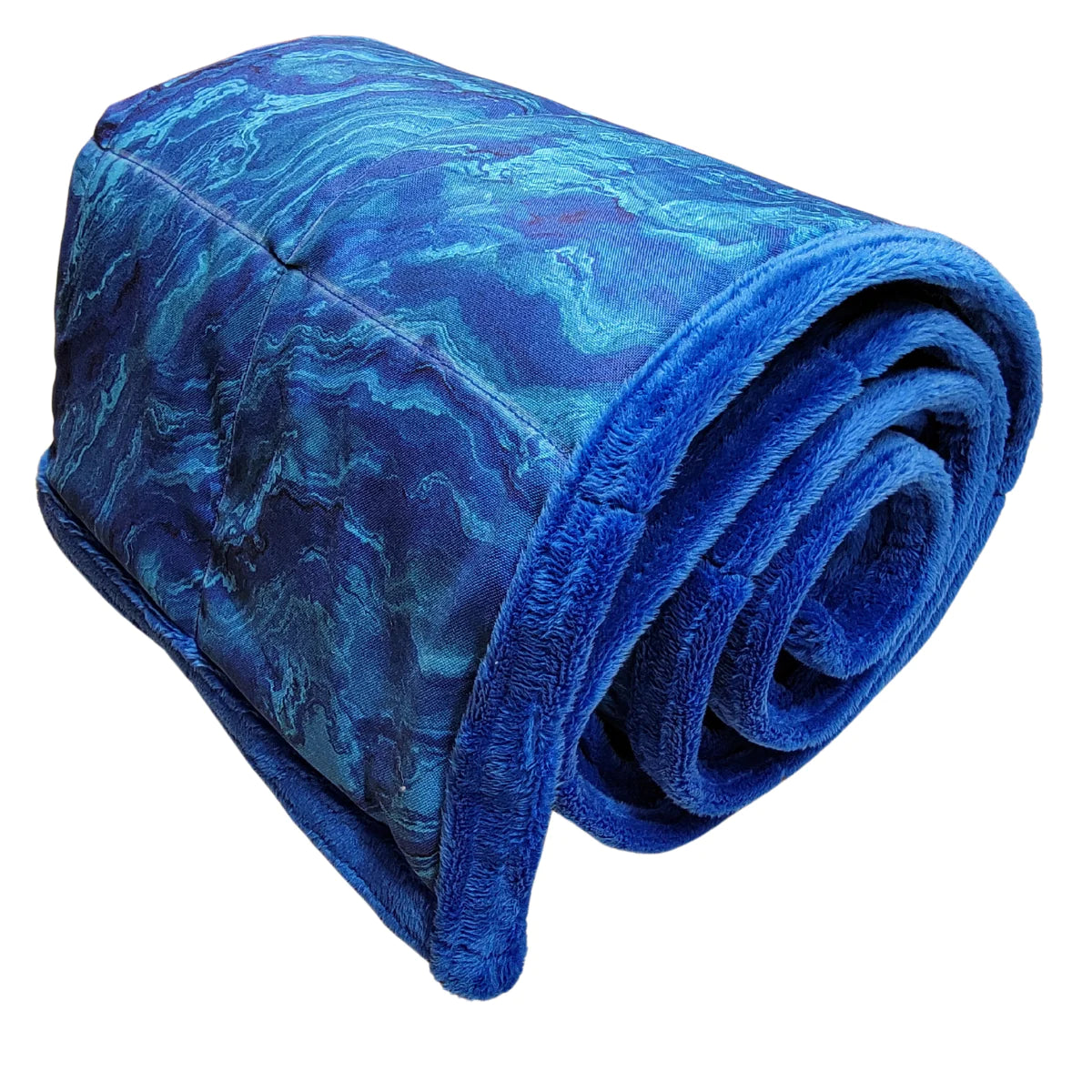 Clearance Weighted Blanket - Travel 4 lb Ocean Wave Fabric with Matching Pillow (for 40 lb user)