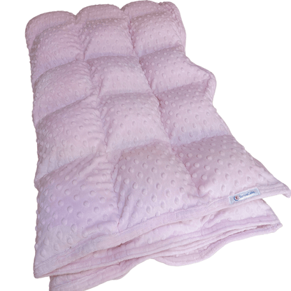 Dimple Cuddle Weighted Blanket - Baby Pink