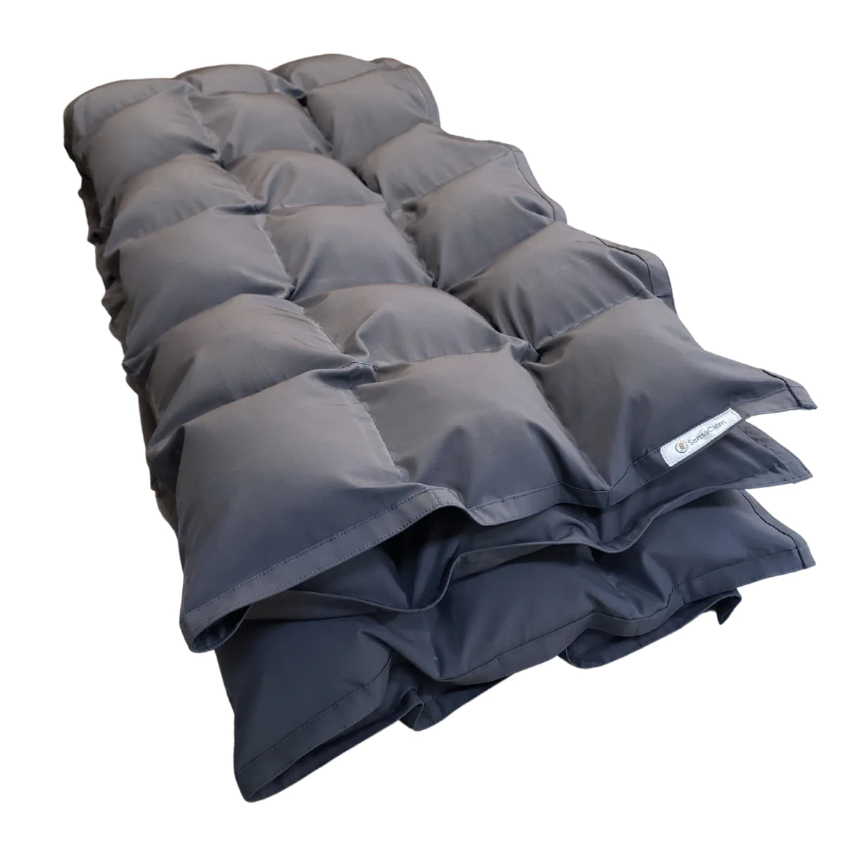 Clearance Super Cool Weighted Blanket - Large 14 lb Gray Cotton No Polyfil (for 130 lb user) no polyfill