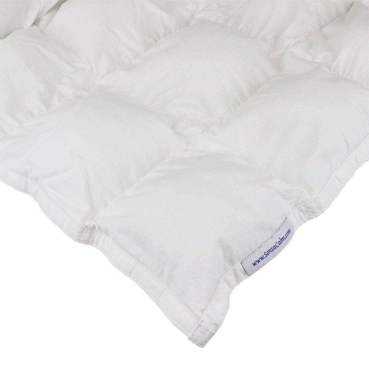 Clearance Weighted Blanket - King 20 lb White Cotton (110+ lb user)