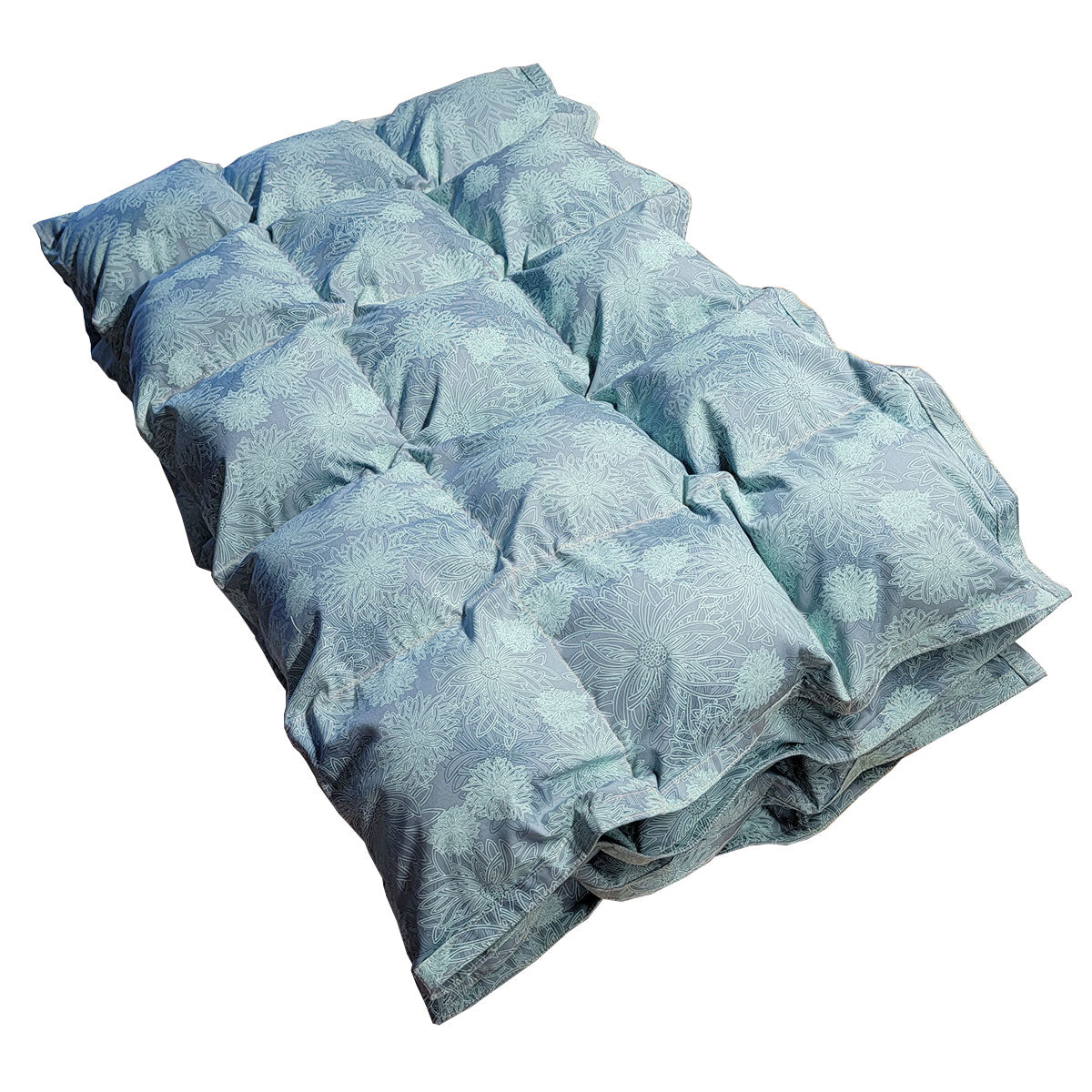 Clearance Weighted Blanket - Medium 12 lb Floral Dusty Blue (for 100 lb user)