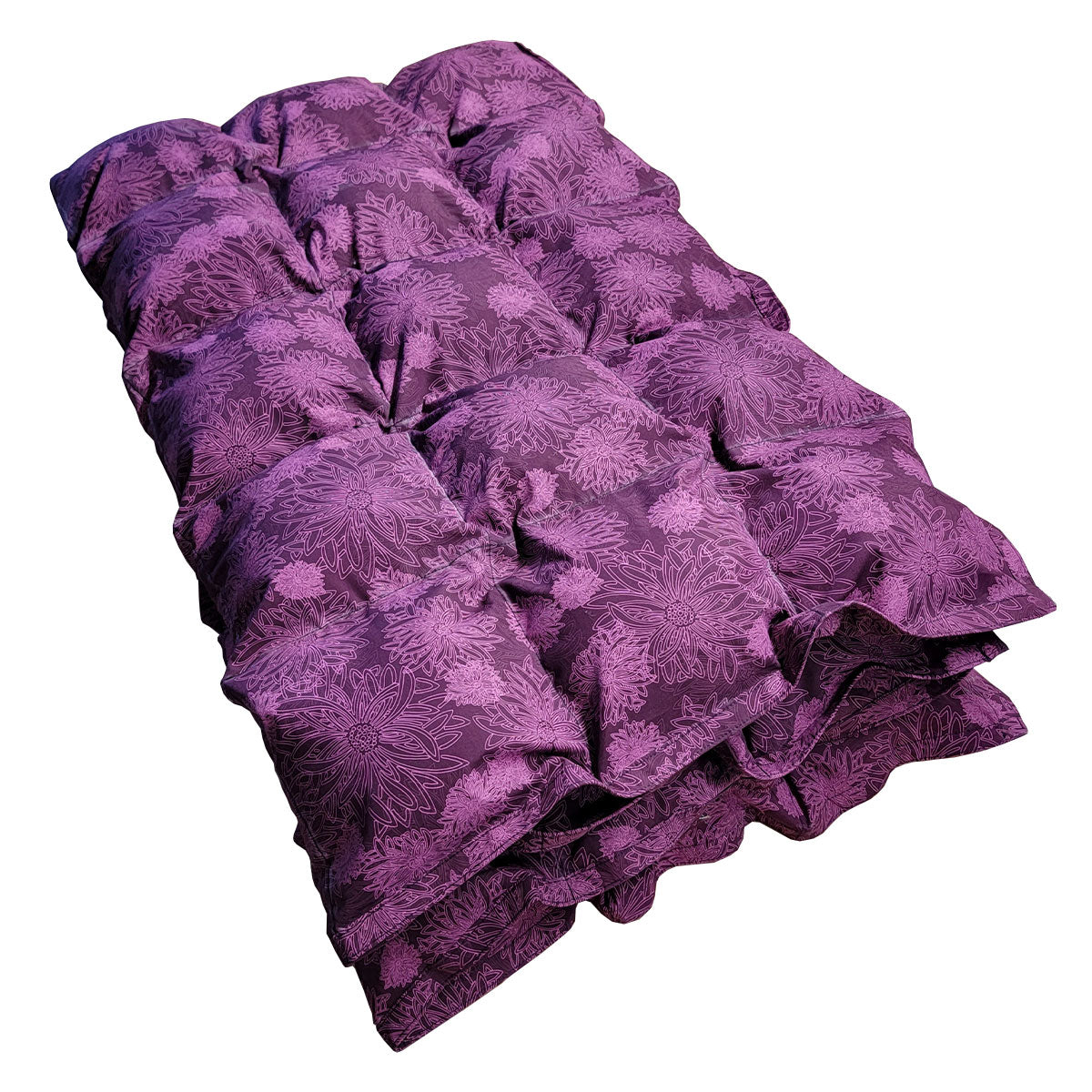 Clearance Weighted Blanket - Medium 9 lb Floral Plum (for 70 lb user)