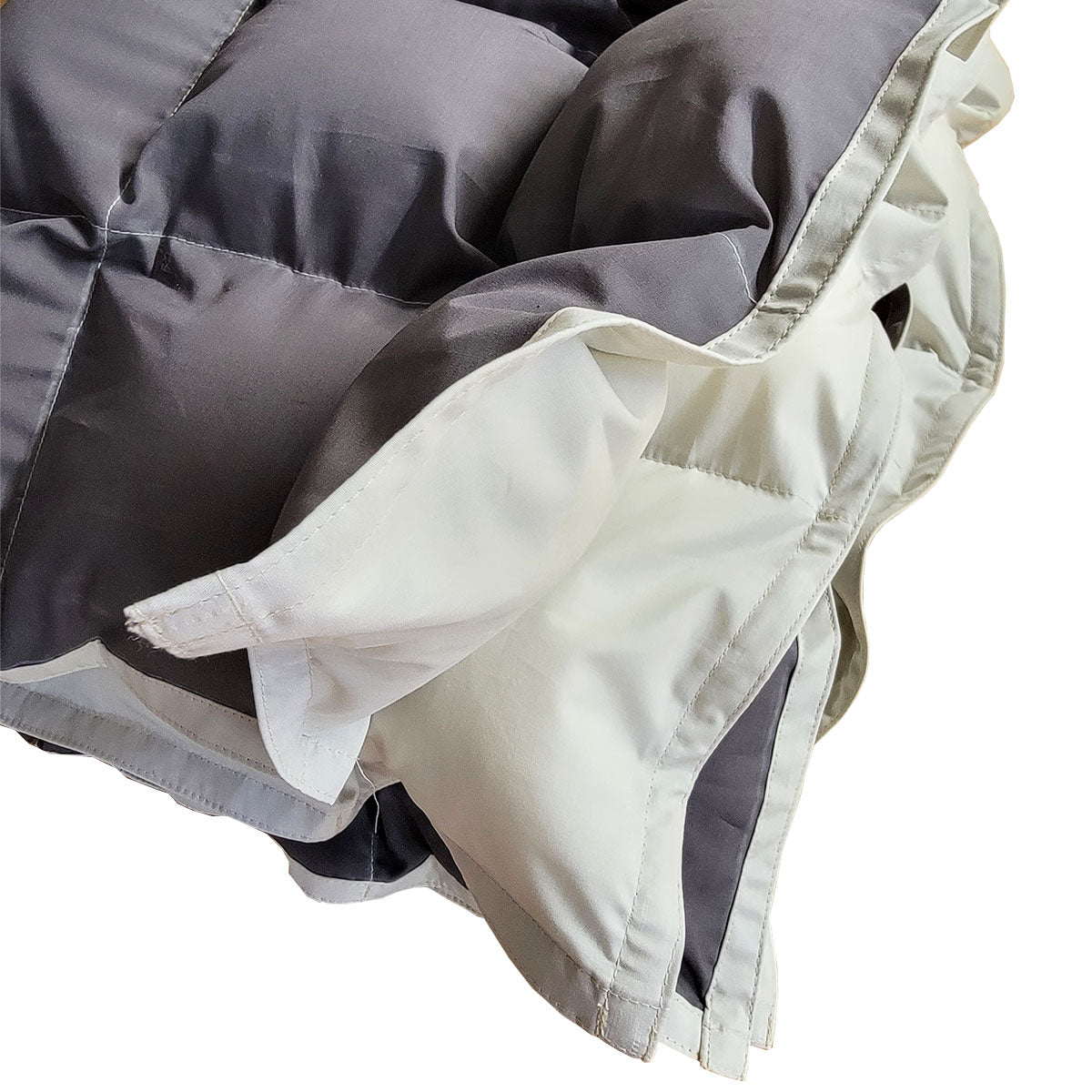 Clearance Weighted Blanket - Medium 8 lb Gray and Off White (for 60lb user)