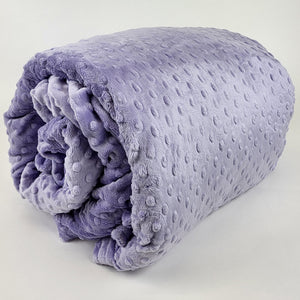 Clearance Weighted Blanket - Large 10 lb Lavender Dimple w/ No Poly and a Matching Duvet (for 70 lb user)