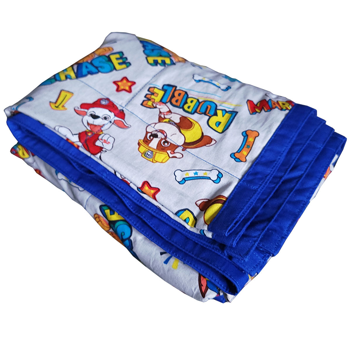 Clearance Weighted Blanket - Medium 5 lb Paw Patrol Blue with No Poly (for 30 lb user)