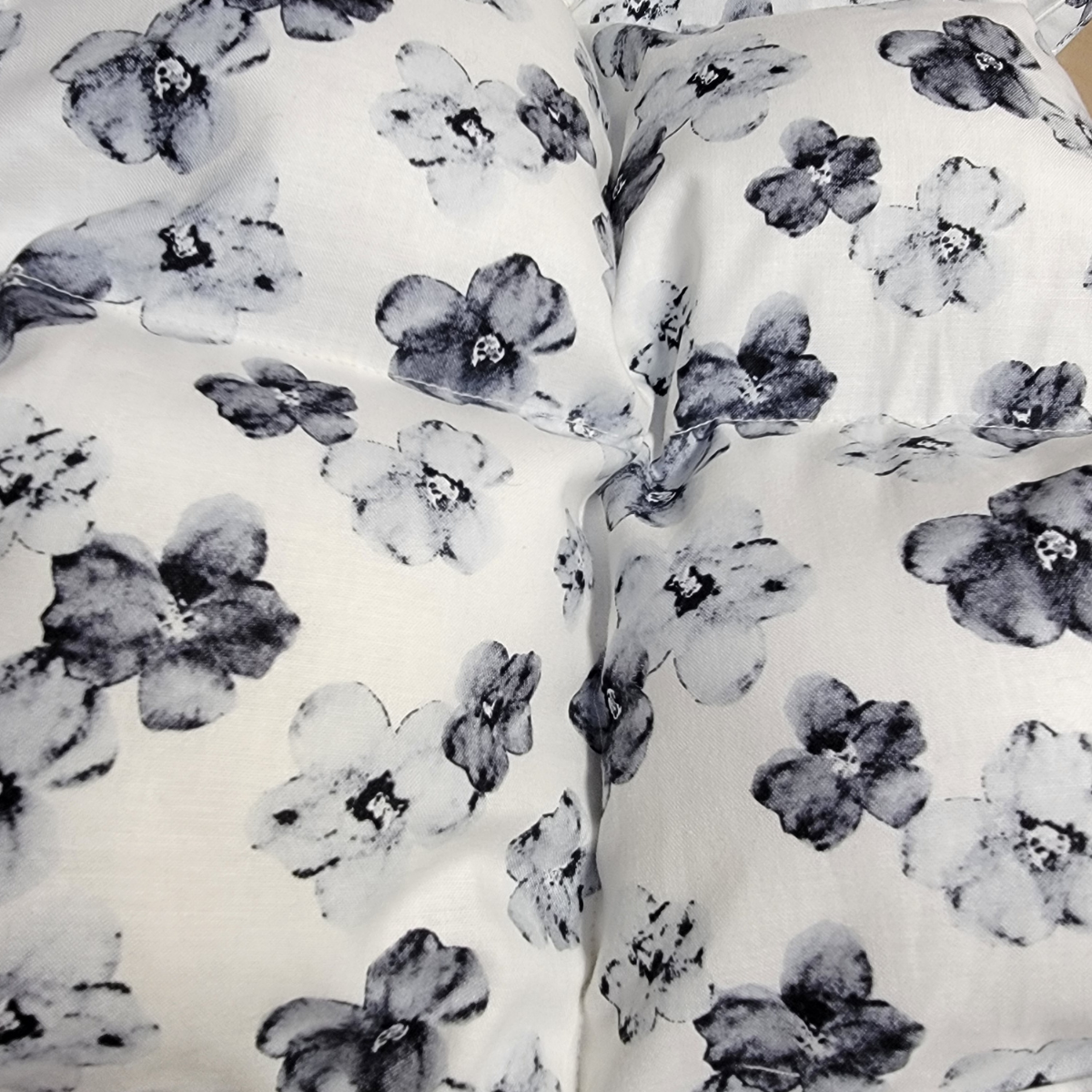 Weighted Blanket - Black and Gray Flowers