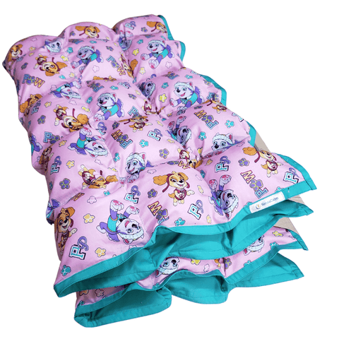 SensaCalm Clearance Weighted Blanket - Medium 7 lb Paw Patrol Pink (for 50lb user) Clearance Weighted Blanket
