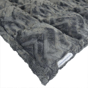 SensaCalm Custom Cuddle Weighted Blanket - Charcoal Chevron Custom Weighted Blanket