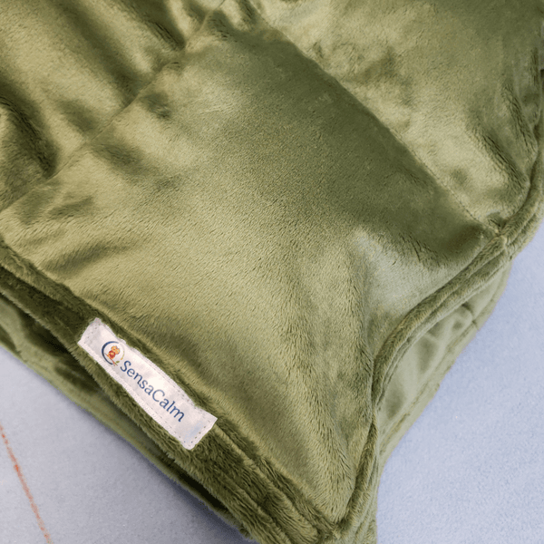 SensaCalm Custom Cuddle Weighted Blanket - Cuddle Olive Custom Weighted Blanket