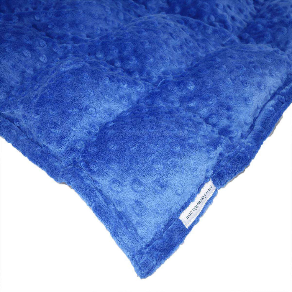 Custom Cuddle Weighted Blanket Dimple Electric Blue SensaCalm