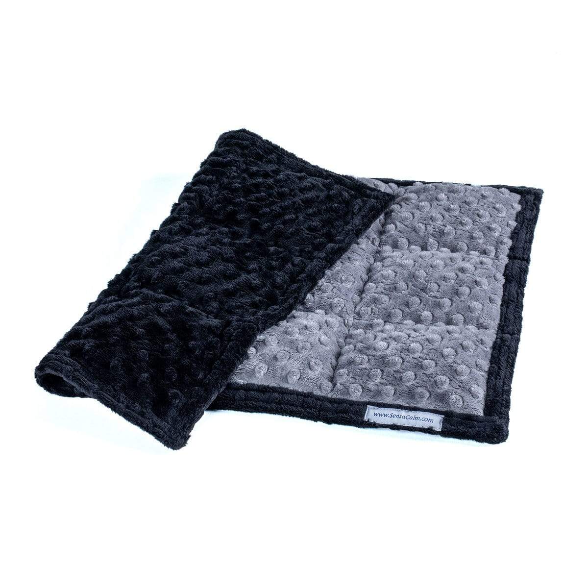 SensaCalm Lap Pads - 2 lb (12" W x 18" L) (Dimple Cuddle) Gray and Black