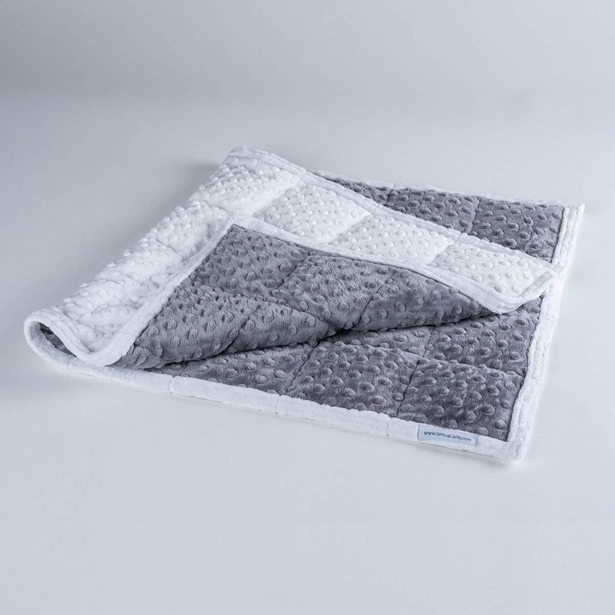 SensaCalm Large Wraps - 5 lb (18" W x 36" L) (Dimple Cuddle) Gray and White