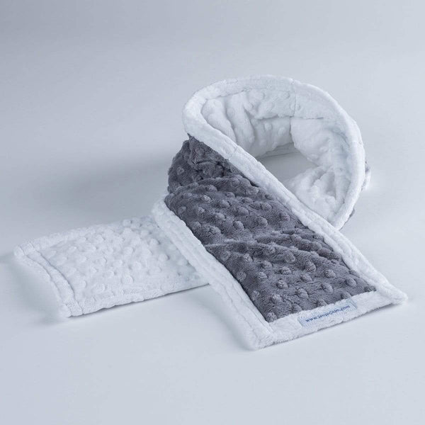 SensaCalm Skinny Wraps - 1.5 lb (4" W x 45" L) (Dimple Cuddle) Gray and White