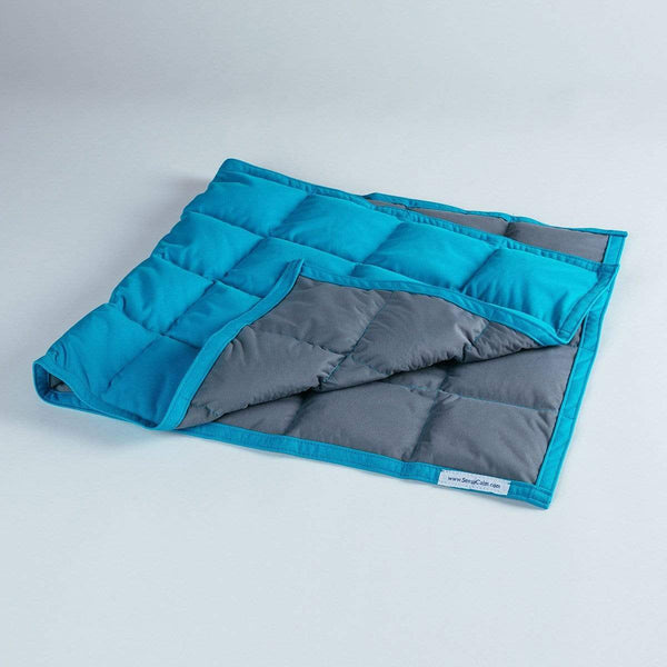SensaCalm Large Wraps - 5 lb (18" W x 36" L) (Waterproof) Gray and Turquoise